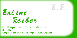 balint reiber business card